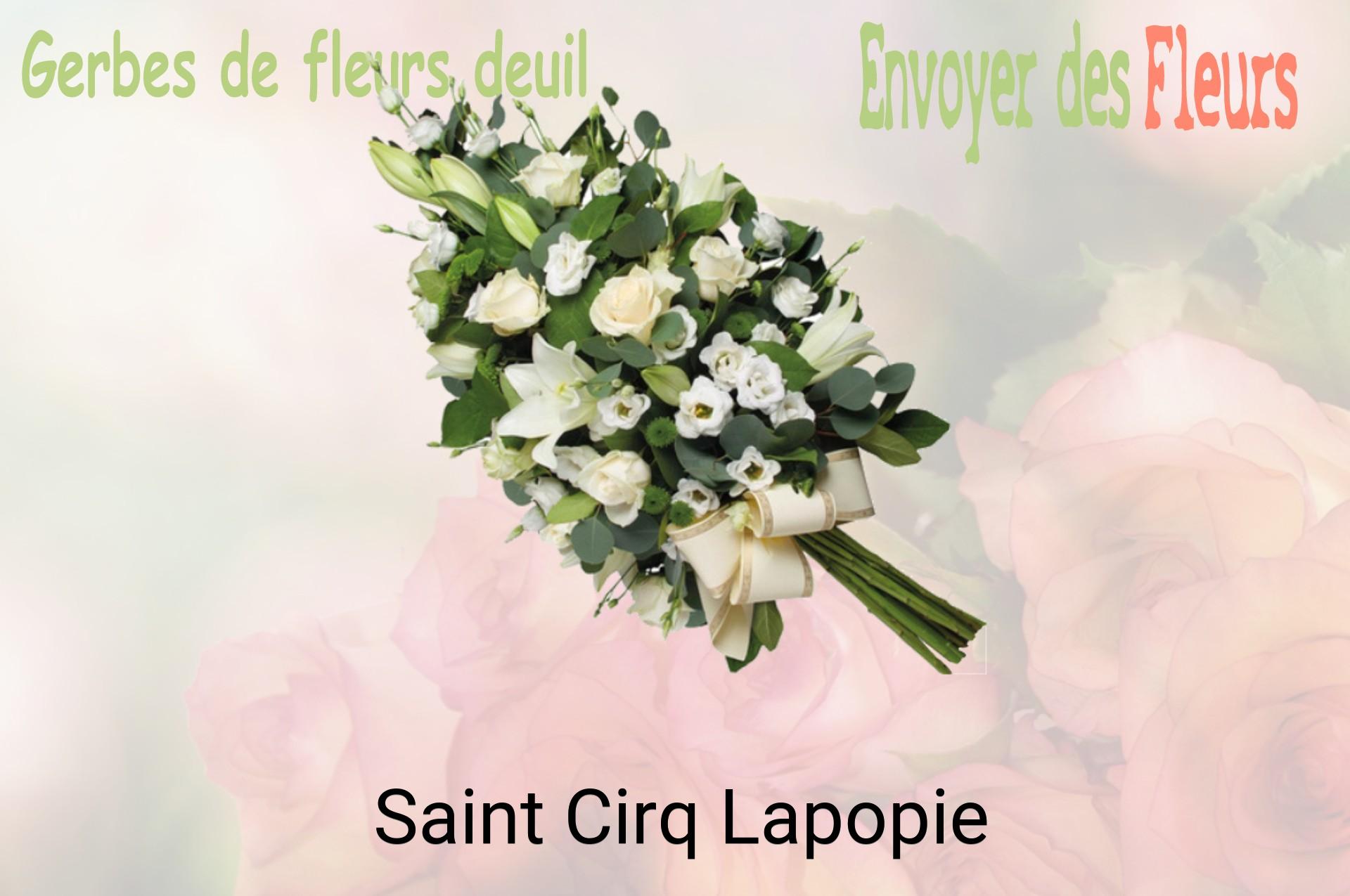 Gerbe de fleurs de deuil livrée à Saint-Cirq-Lapopie